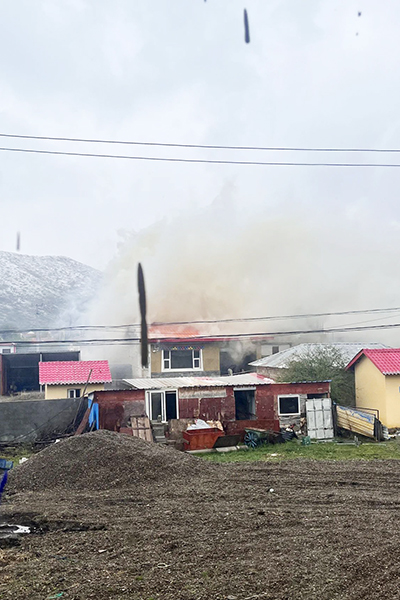 突發(fā)民火，S313草阿路項目緊急救援